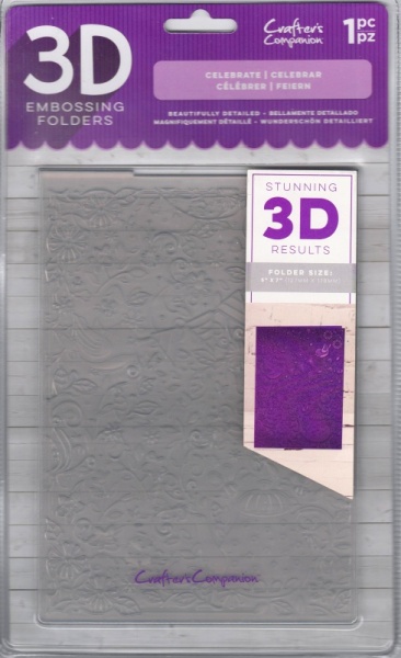 5'' x 7'' 3D Embossing Folder - Celebrate